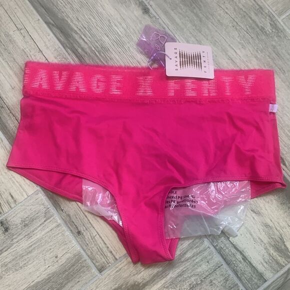 Savage X Fenty CLF Forever Savage Cheeky Booty Short Large Pink - Picture 1 of 7